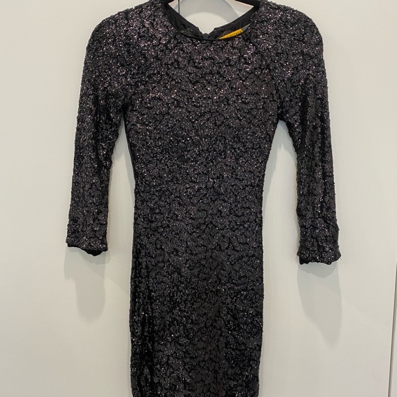 Alice + Olivia black sequin dress - Picture 1 of 6